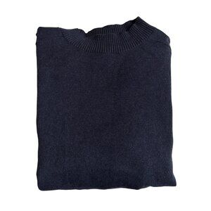 Humanoid Organic Cotton Mockneck Tie Bottom Sweatshirt (Charcoal Grey) - Size XL